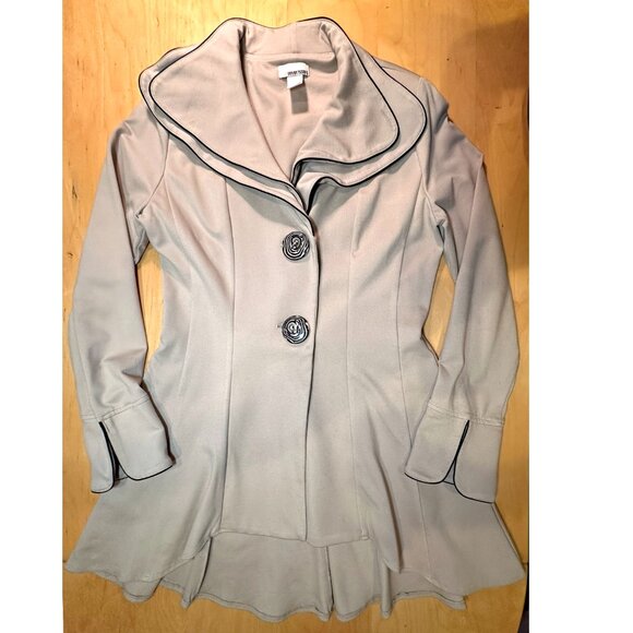 Vintage Design Today’s Women's Double Layered Collar Coat Large - Picture 9 of 13